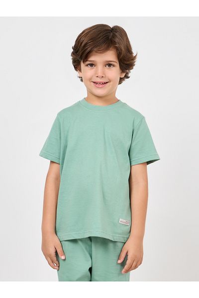 Styli Solid Round Neck T-Shirt & Shorts Set