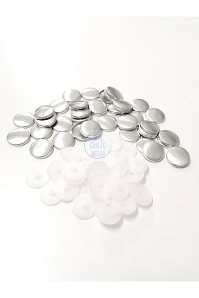 Klinkshop 44 Size Fabric Covered Capsule for Button Pressing - 28mm Button Making Capsule - 100 Pieces