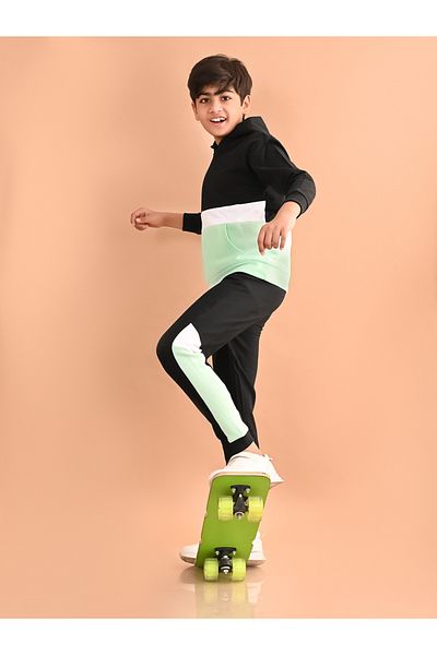 LilPicks By Styli Color Block Hoodie & Joggers Set