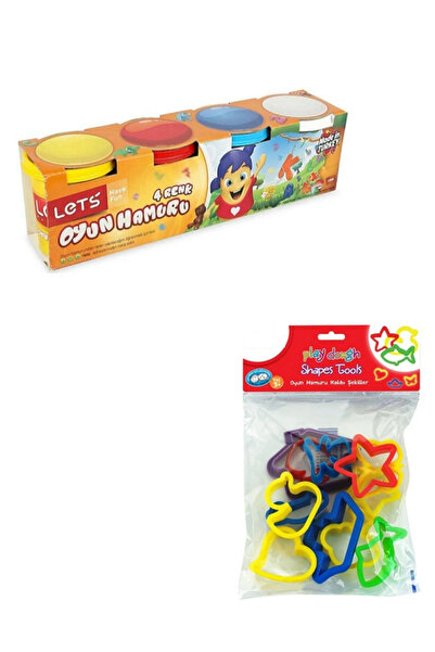 Lets عجينة اللعب - 4 عبوات من عجينة اللعب + قوالب عجينة اللعب - مجموعة