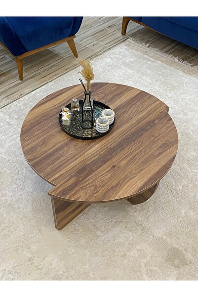 BURAK HOME DECOR Modern Yuvarlak Orta Sehpa 90cm Çap