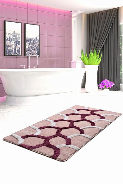 Chilai Home Κομψό Μωβ 70x120 εκ. Χαλί Μπάνιου Ακρυλικό