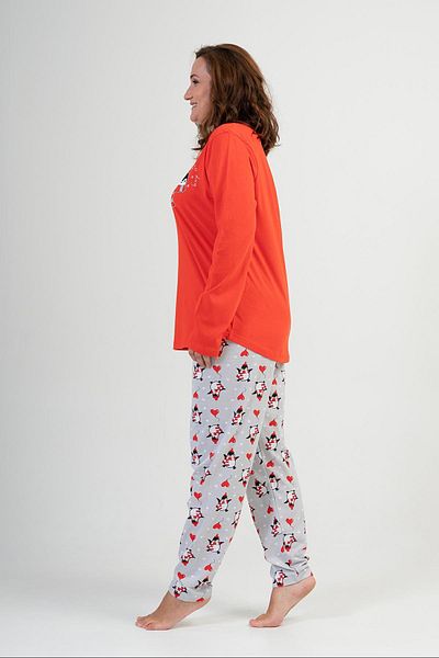 VİENETTA Long Sleeve Large Size Women's Pajamas Set - 206011