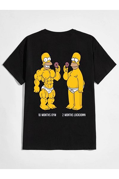 VASK Unisex SIMPSON εμπριμέ μπλουζάκι Oversize