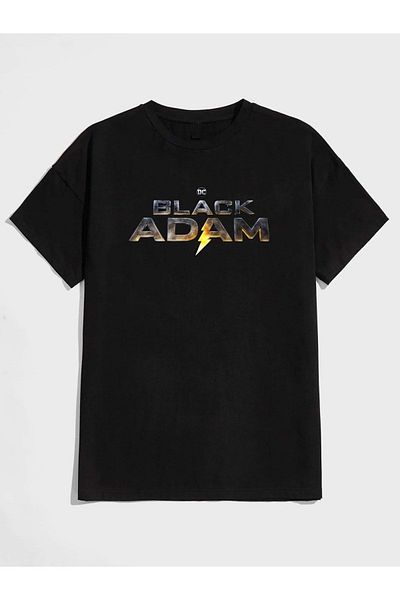 VASK Unisex BLACK ADAM Μπλουζάκι με στάμπα Oversize