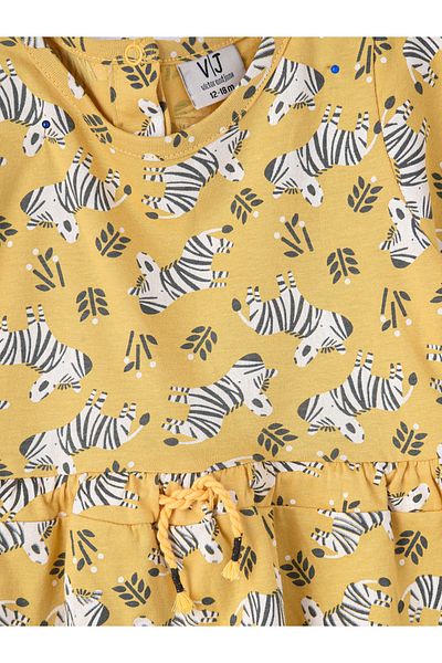 Victor and Jane By Styli Zebra Graphic Print Drawstring Dress