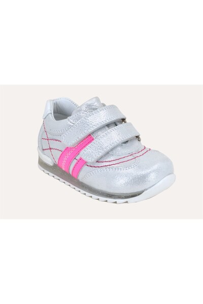 Ortopedia Bebek Deri Ortopedik Ayakkabı 1058 - Gümüş Simli