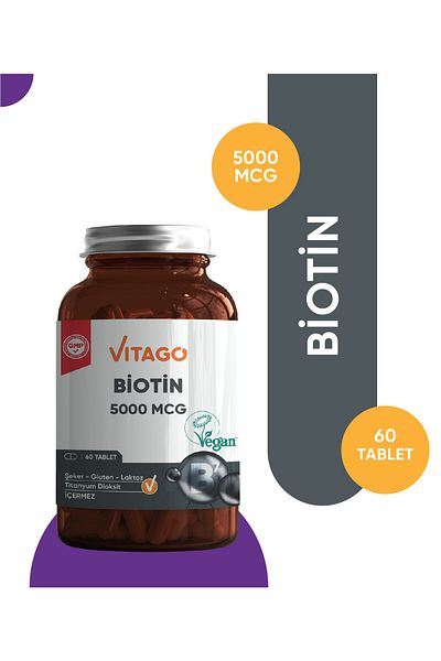 Vitago 5000 Mcg Premium Biotin - 60 Tablets