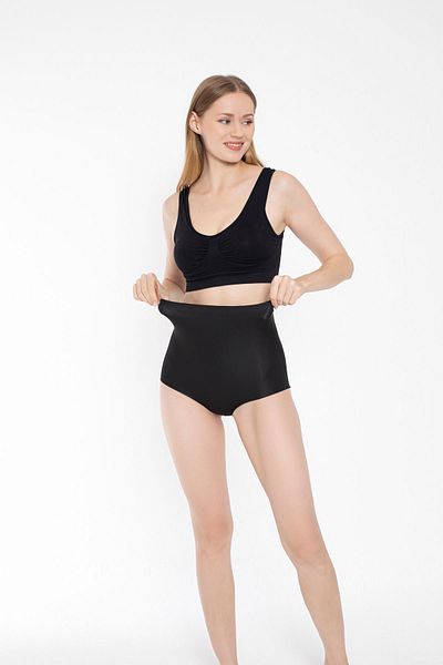 Sweet Sauna Knitwears Women's Skin Color Non-Marking Laser Cut Curvy High Waist Slip Corset