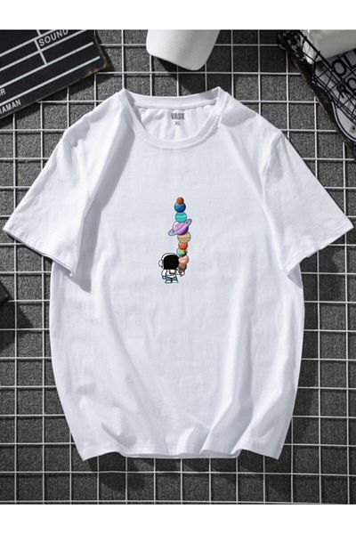MODADEER Unisex Planets Oversize Tshirt
