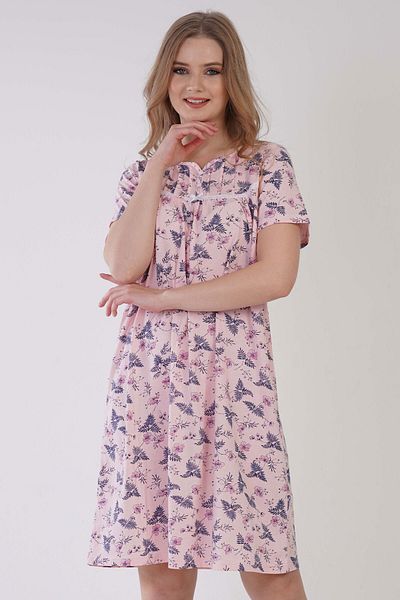 VİENETTA Women's Cotton Short Sleeve Nightgown - 161376