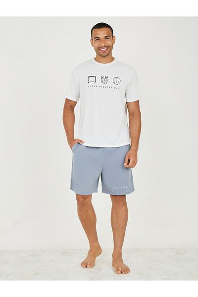 Styli Graphic Print T-Shirt & Shorts Sleepwear Set