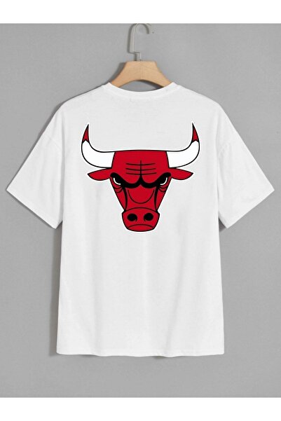 VASK Унісекс ЧЕРВОНИЙ БОГАТИЙ Принт Oversize Tshırt