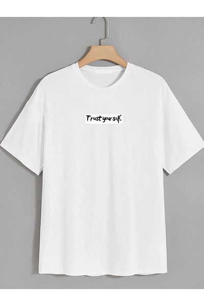 VASK Unisex TRUST YOURSELF Μπλουζάκι με στάμπα Oversize