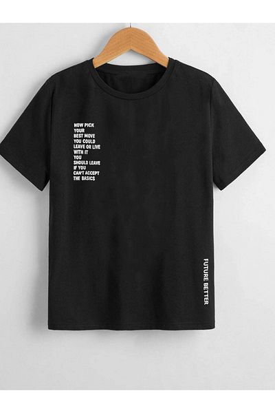 VASK Unisex Comfortable Cotton BETTER FUTURE Printed Children's T-shirt