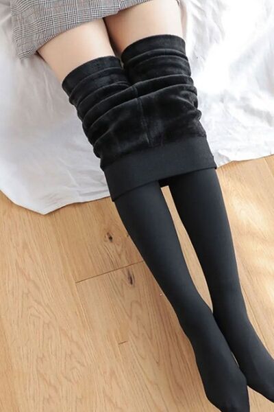 Activforte Дамски черни термо клинове от полар