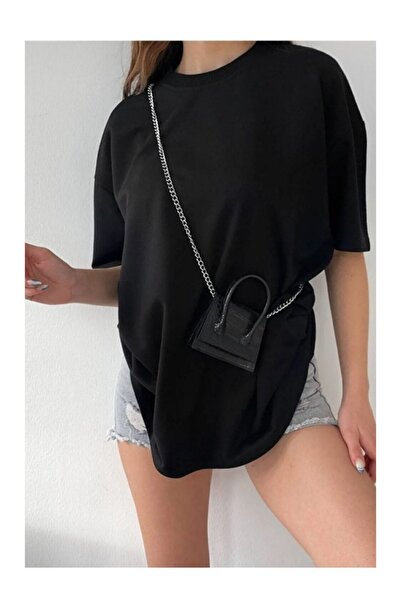 VASK - Tricou supradimensionat din bumbac simplu pentru femei