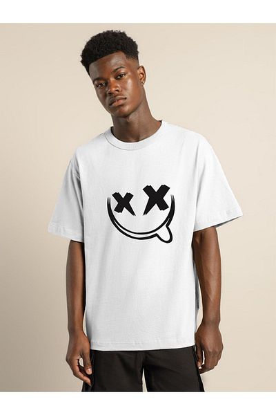 MODADEER Unisex μπλουζάκι με χιαστί πρόσωπο
