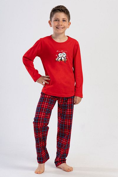 VİENETTA Boy's Cotton Long Sleeve Pajama Set - 7-8/13-14