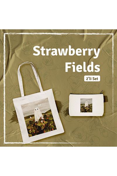 daystore Strawberry Fields - Σετ 2 (τσάντα και θήκη για στυλό)