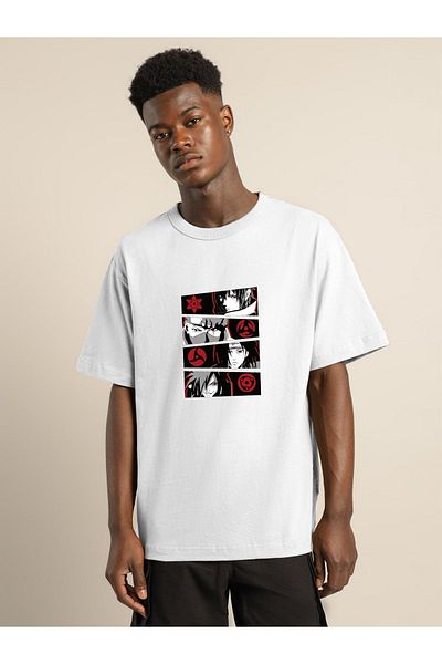MODADEER Unisex Κόκκινο Anime Oversize Tshirt