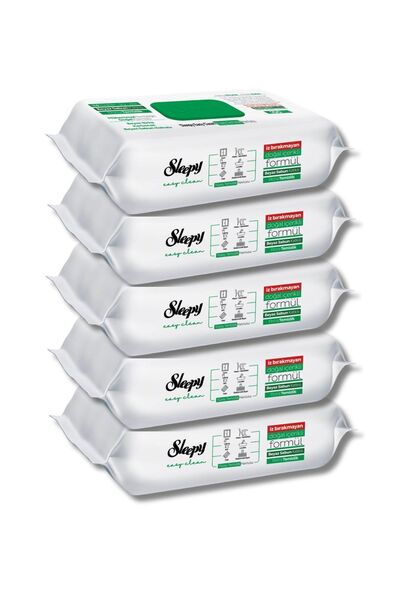 Sleepy Easy Clean Beyaz Sabun Katkılı Yüzey Temizlik Havlusu 5x100 (500 YAPRAK)