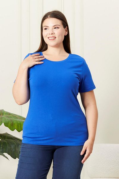 RMG Large Size Saks T-Shirt - Crew Neck