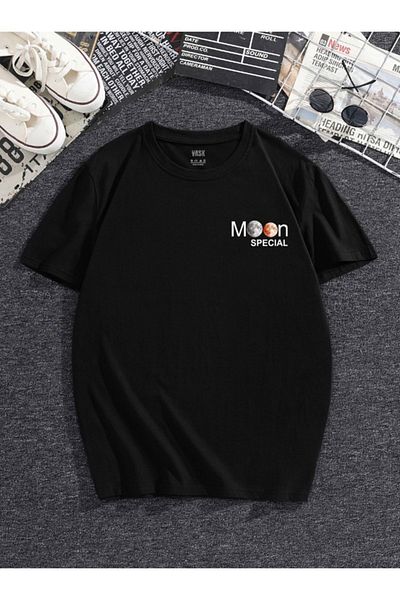 MODADEER Unisex Sliced Moon Oversize Tshirt