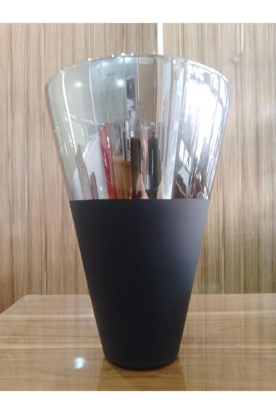 Candle Vase Titanium Colored Set of 2 - Medium and Large Glass Conical Vase