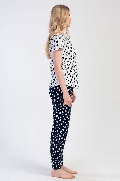 VİENETTA Set de pijamale din bumbac cu mâneci scurte pentru femei - 403304