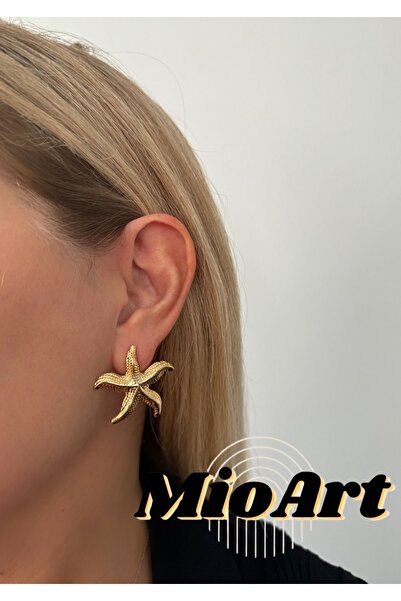 MioArt Deniz Yıldızı Altın/gold Küpe