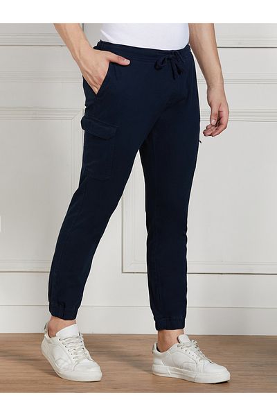 Dennis Lingo By Styli Cotton Lycra Solid Stretchable Regular Fit Cargo Joggers