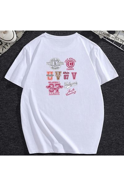 MODADEER Μπλουζάκι Unisex με πολλαπλή εκτύπωση πλάτης