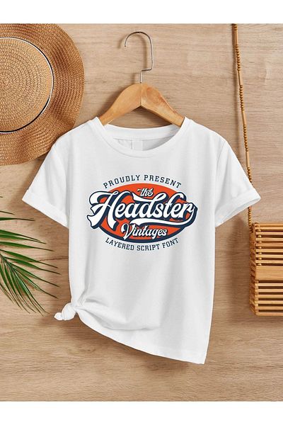 VASK Tricou alb pentru copii, unisex, confortabil, din bumbac, imprimat