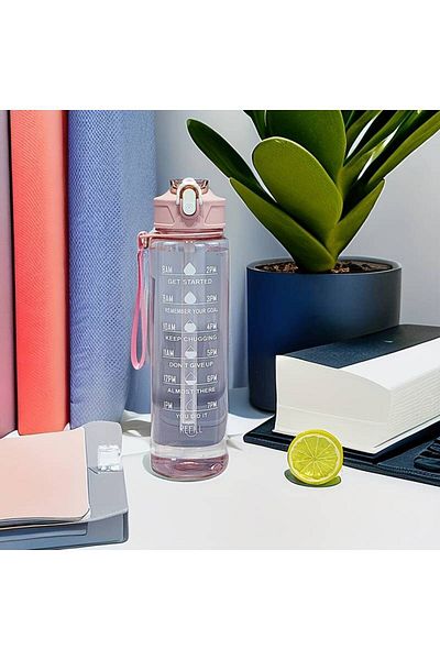 Duffa Tritan Gym School Water Bottle - Motivational, Bpa Free and Water Bottle