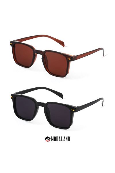ModaLand New Unisex 2-Piece Deal Set - Women's and Men's Sunglasses