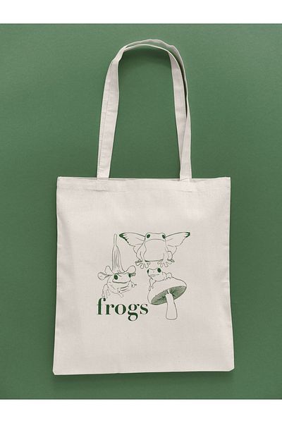 daystore Υφασμάτινη τσάντα - Μοντέλο Frogs