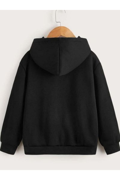 VASK UNISEX COTTON FABRIC OVERSIZE 'FULL MOON' PRINTED HOODED KIDS SWEATSHIRT