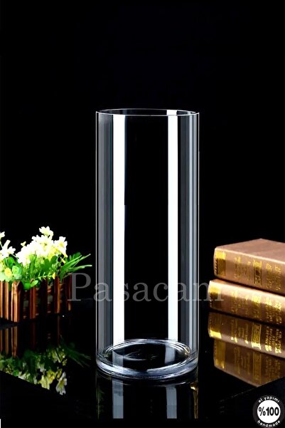 Paşabahçe El işçiliği silindir cam Sürahi Vazo 14x30