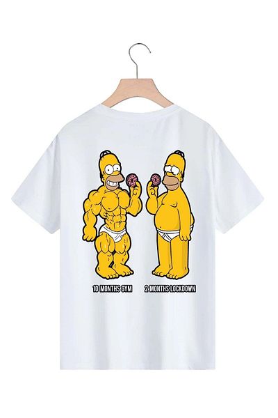 VASK Unisex SIMPSON εμπριμέ μπλουζάκι Oversize