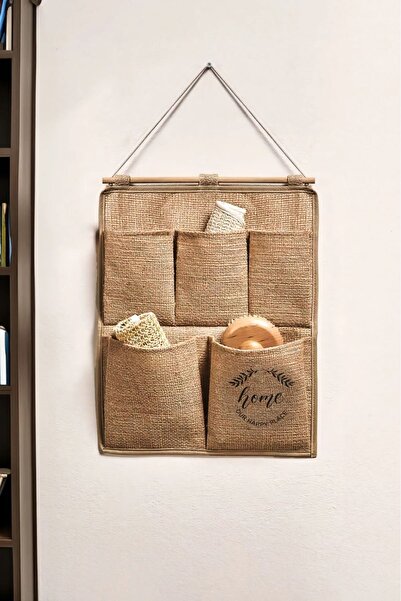 PH Prendi Home Γιούτα 5 τσέπες Κρεμάστρα πολλαπλών χρήσεων Τύπος τοίχου Ντουλ...