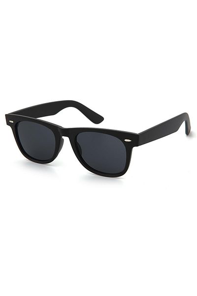 Duke Nickle Black Matte Square Sunglasses - Thick Handle, Unisex Dn1078msyh