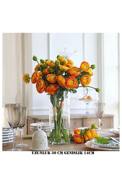 Paşabahçe 30 cm Medium Cylinder Glass Vase - Decorative and Perforated Hand Fabrication