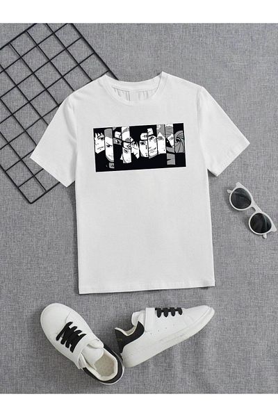 VASK Unisex Comfortable Cotton Printed White Children's T-shirt