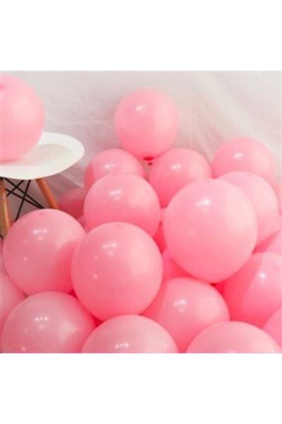 BalonEvi 12 Inch Standard Size Macaron Balloon 50 Pieces Pink