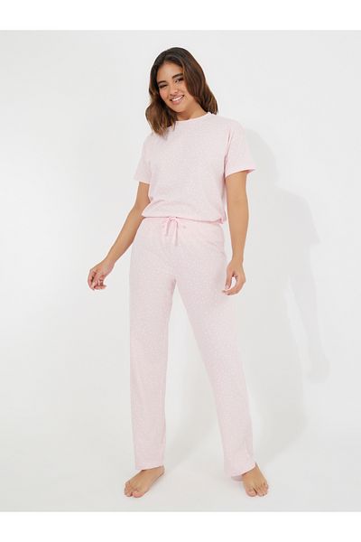 Styli All Over Polka Dot T-Shirt & Pyjama Set