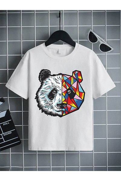 VASK Tricou pentru copii, unisex, confortabil, alb, imprimat din bumbac