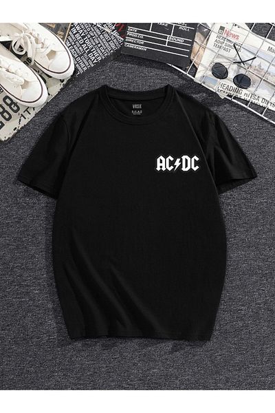 MODADEER Μπλουζάκι Unisex Acdcgreen με στάμπα Oversize