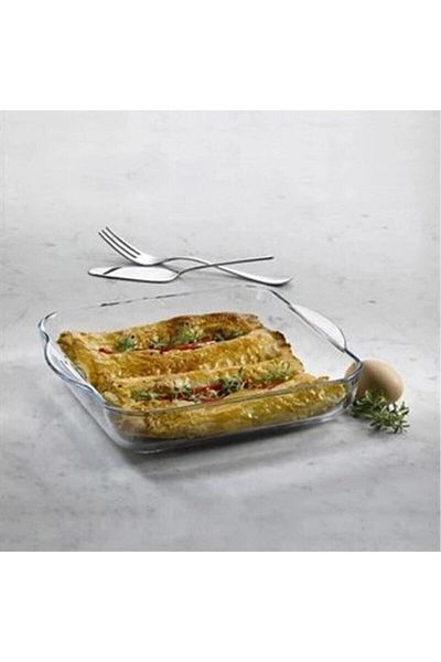 Paşabahçe Square Pyrex Tray with Silicone Lid 59024