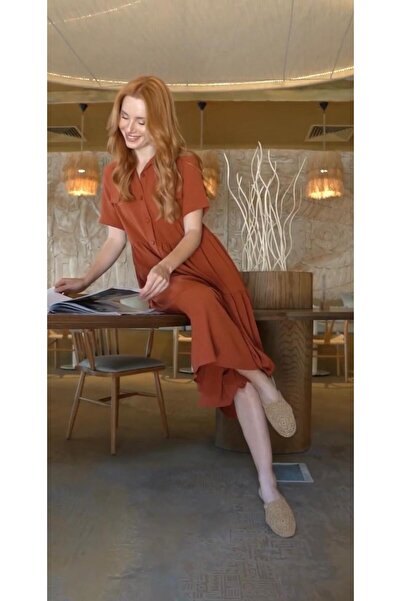 Sementa 77418 Önden Düğmeli Gömlek Elbise